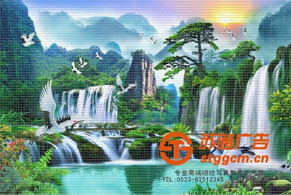 数码喷绘技术能够印刷大幅度图像画面